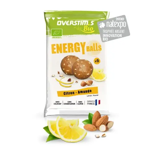 OVERSTIM.s Organic Energy Balls | Flavor - Lemon - Almond | 1 sachet